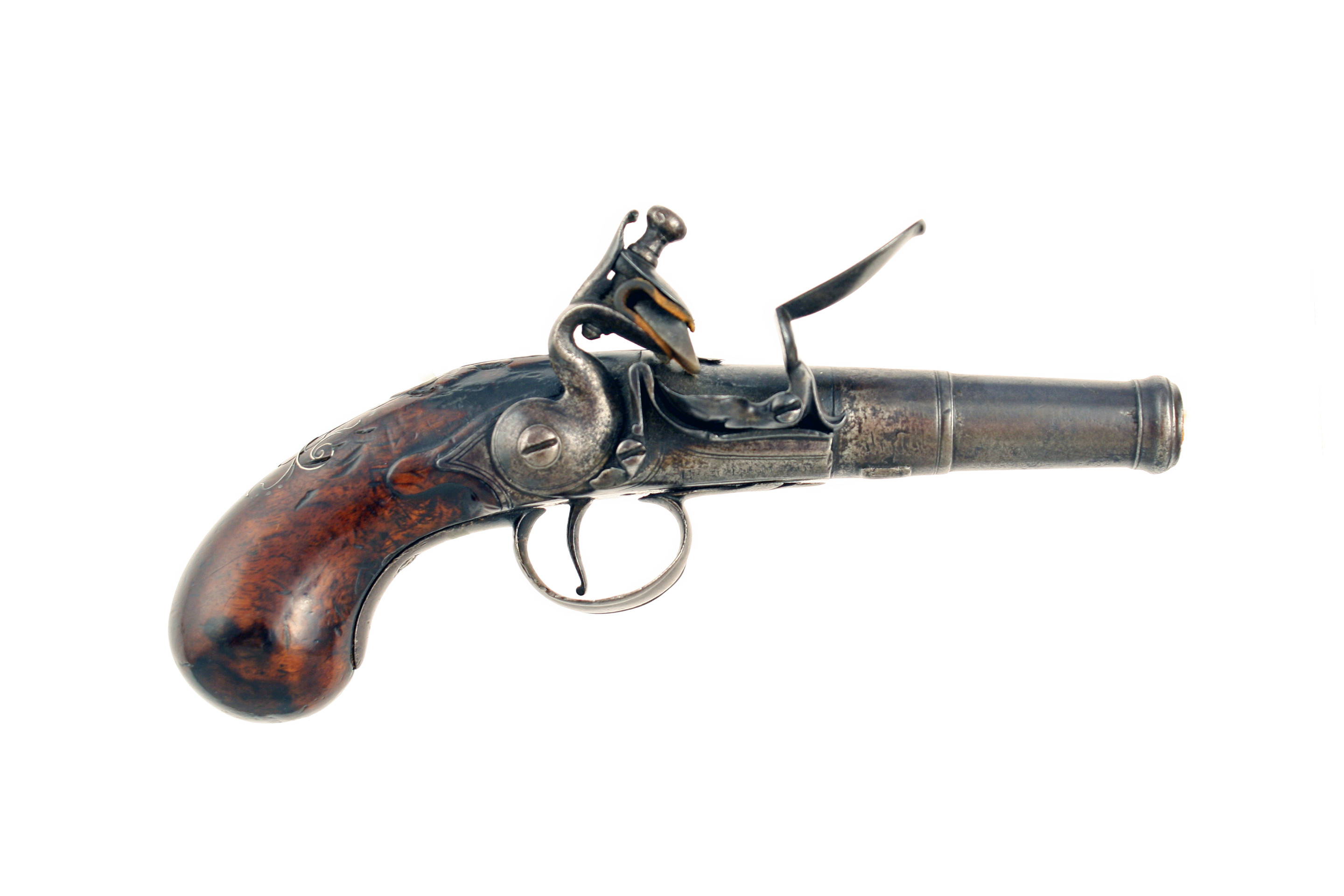 An Early Queen Anne Flintlock Pocket Pistol.