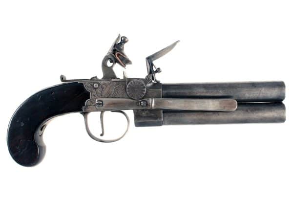 A Huge Rifled Flintlock Tap Action Pistol