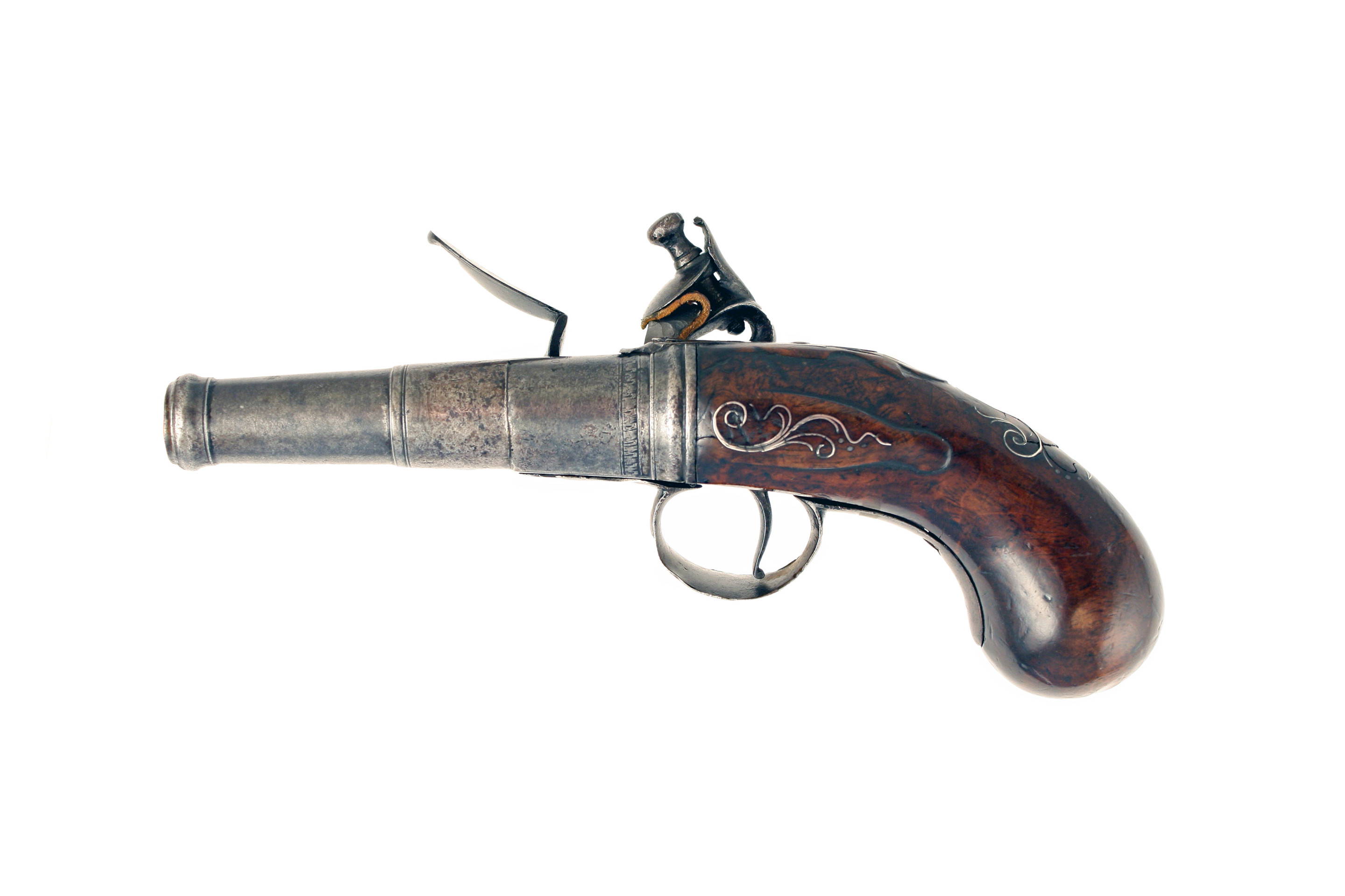 An Early Queen Anne Flintlock Pocket Pistol. - Image 2