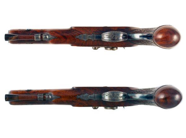 A Crisp Pair of Overcoat Pistols by Barton - Image 4