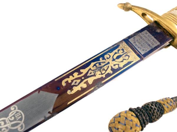 A Scarce Blue & Gilt Dirk - Image 4
