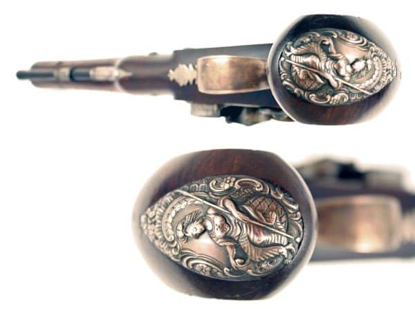 A Fine Silver Mounted Duelling Pistol by Wogdon - Image 3