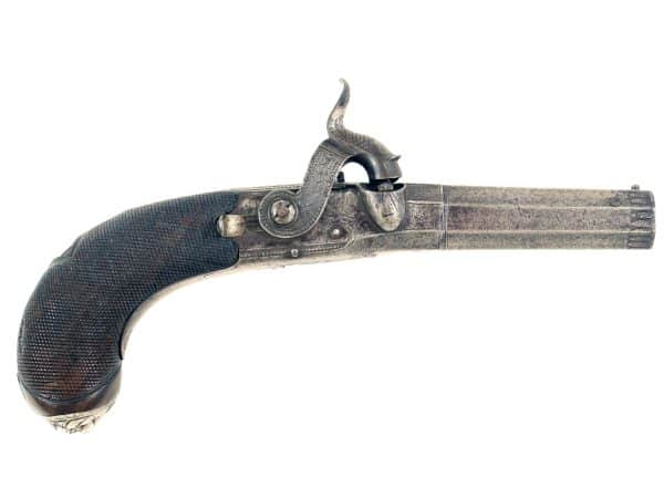 A Percussion Pistol by Clabrough of Lincoln