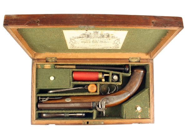 A Fine Cased Double Barrelled Pistol - Image 2