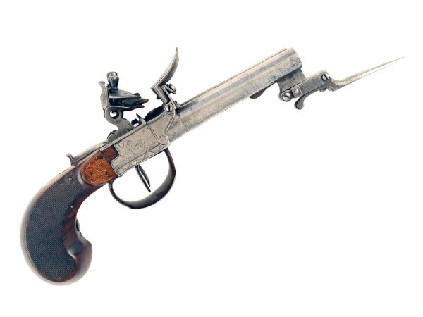 A Continental Double Barrel Pistol