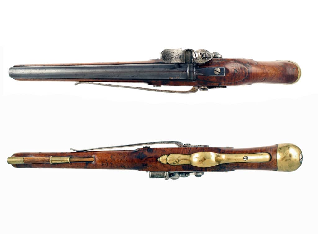 A Very Good Flintlock Long Sea Service Pistol. - Image 3