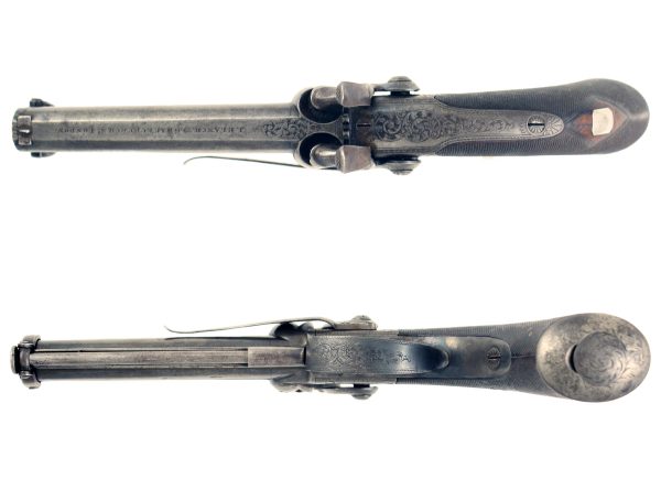 A Double Barrelled Percussion Pistol - Image 3