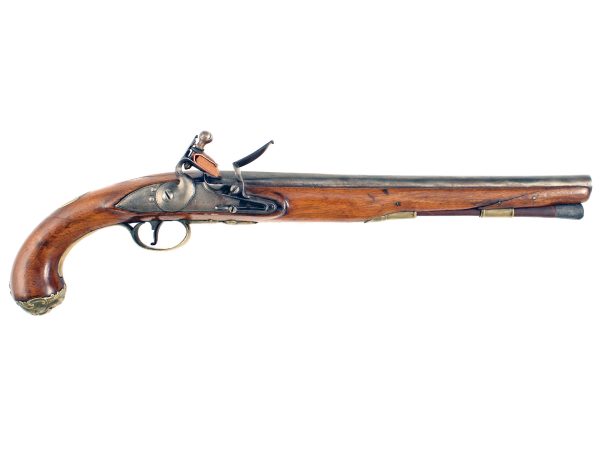 An Early Flintlock Holster Pistol by Harvey.