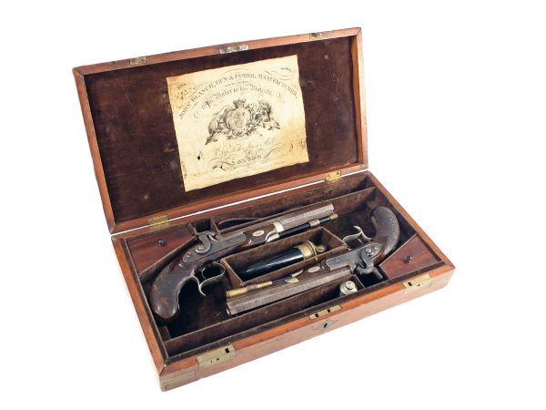 A Cased Pair of Percussion Pistols by J. Blanch