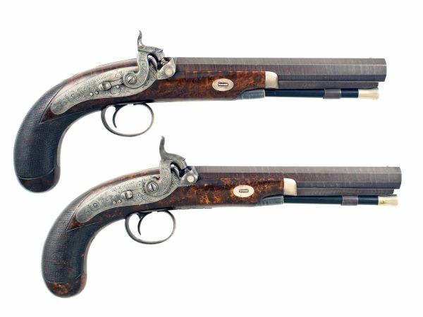 A Good Pair of Rifled Percussion Duelling Pistols