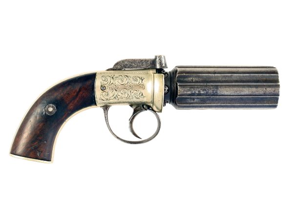 A Percussion Pepperbox by Colgan of Limerick