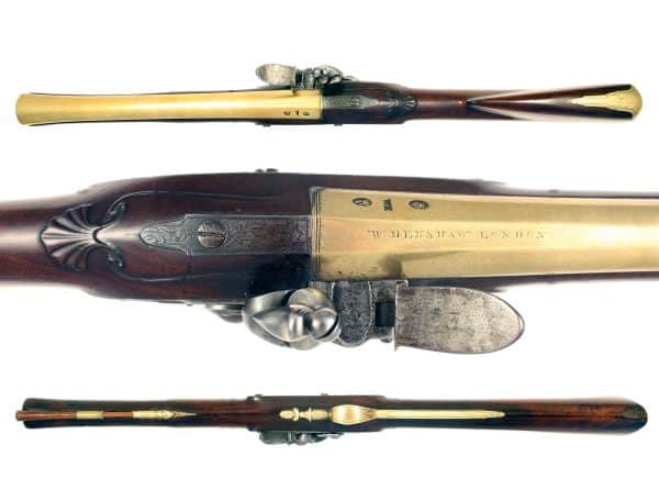 A Brass-Barrelled Flintlock Blunderbuss by Henshaw of London. - Image 2