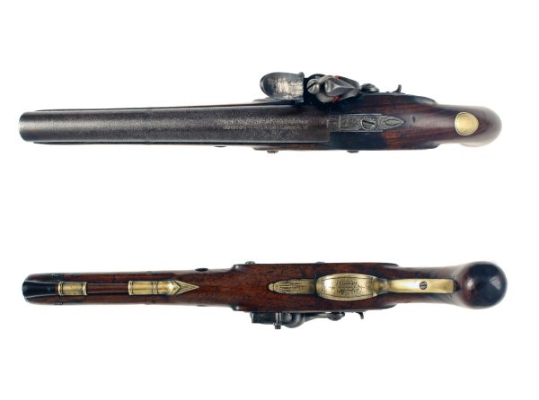 A Flintlock Officers Pistol by H. W. Mortimer. - Image 2
