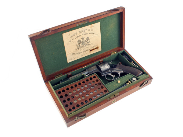 A Very Good Cased Tranter Rim-Fire Army Revolver by John Rigby & Co, No. 5288.