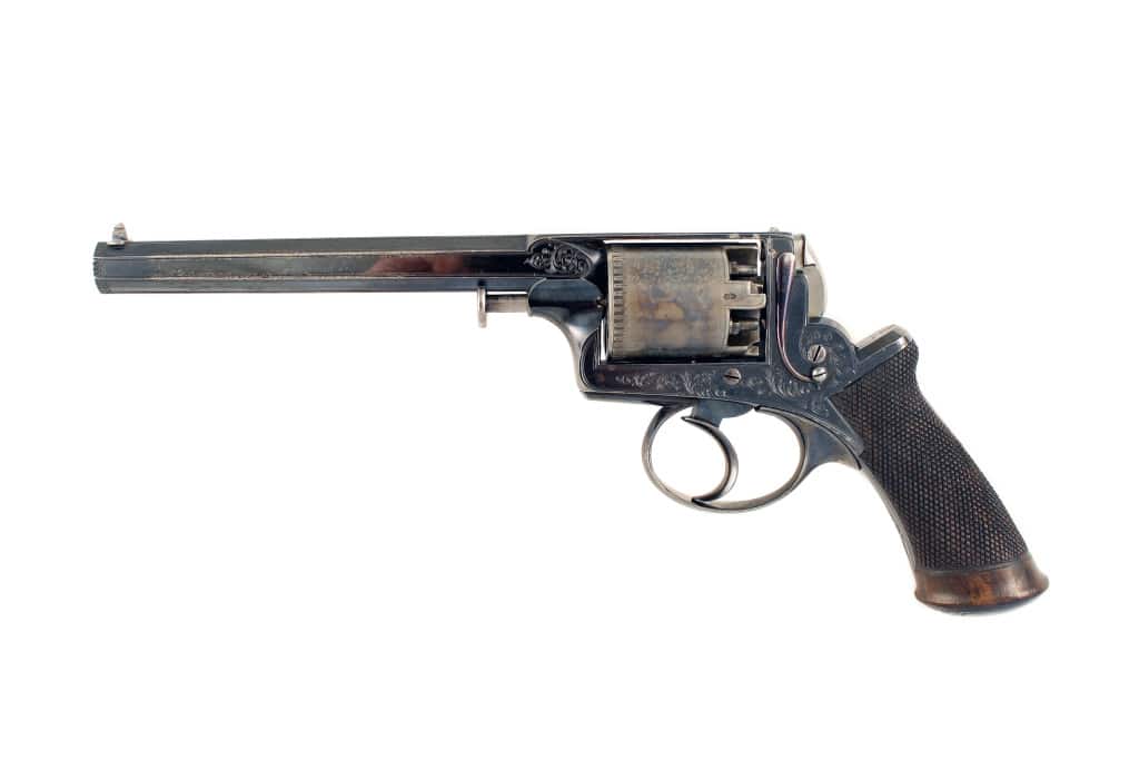A Superb Purdey Retailed 54 Bore Adams Percussion Revolver, No. 13666. - Image 6