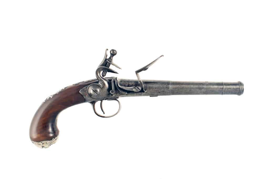 A Pair of Flintlock Queen Anne Pistols by Collumbell of London. - Image 3