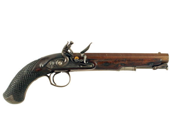 A 25 Bore Flintlock Officers Pistol by D.Egg, London.