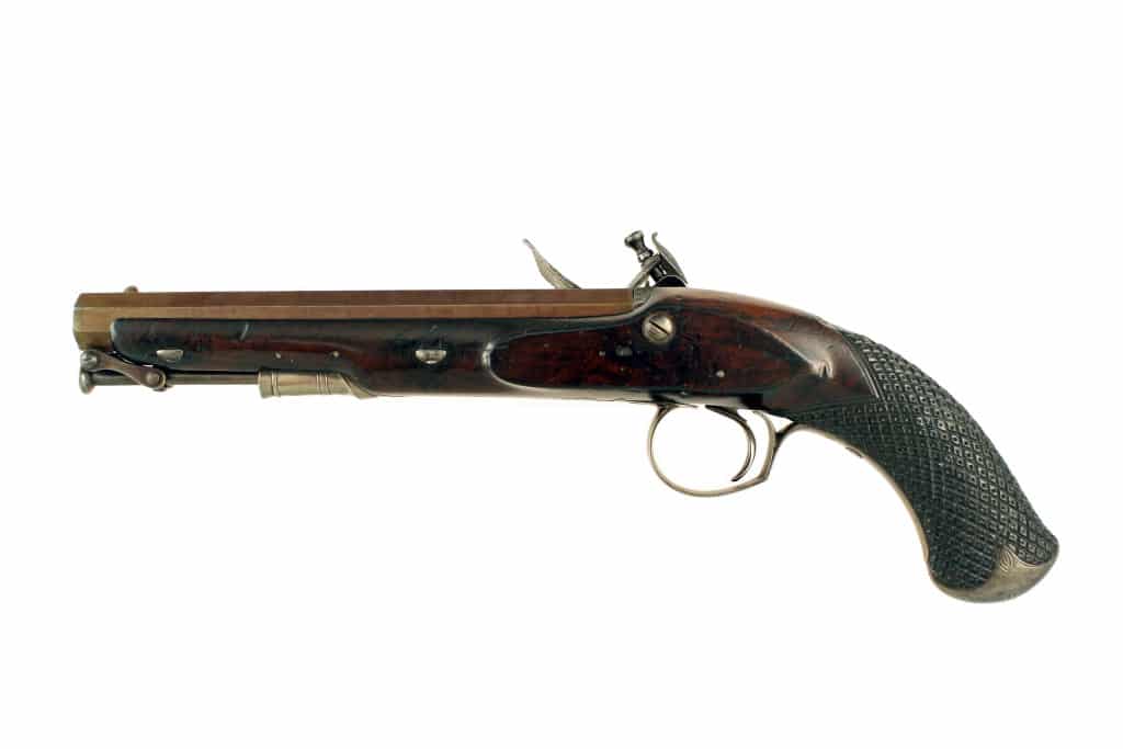A 25 Bore Flintlock Officers Pistol by D.Egg, London. - Image 2