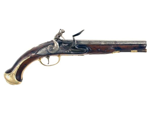 An Early Pair of Holster Pistols by Green - Image 3