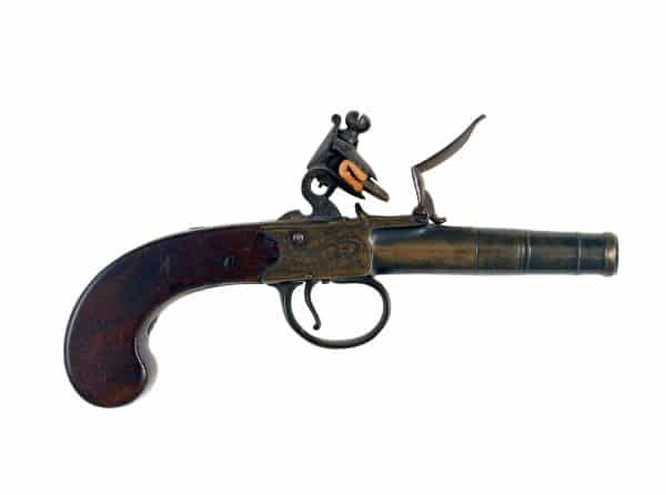 An Untouched Flintlock Cannon Barrelled Pistol