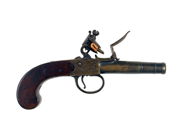 An Untouched Flintlock Cannon Barrelled Pistol