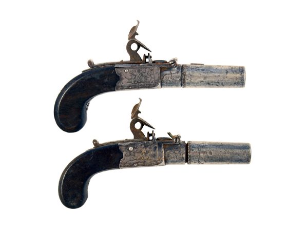 A Cased Pair of D.Egg Flintlock Pocket Pistols. - Image 3