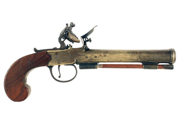 A Flintlock Blunderbuss Pistol by P. Bond