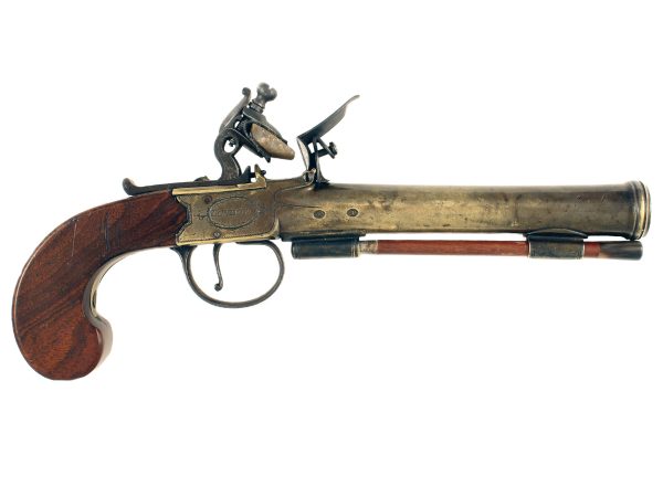 A Flintlock Blunderbuss Pistol by P. Bond