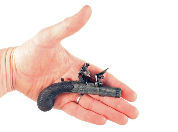 A Very Small Flintlock Pocket Pistol by H. Nock - Image 2