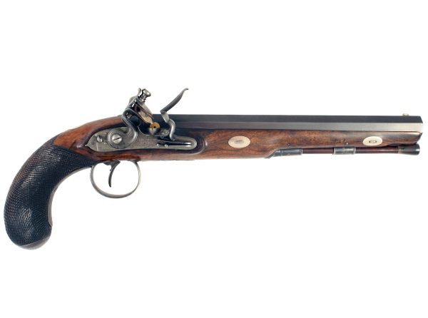 A Flintlock Duelling Pistol by Joe Manton