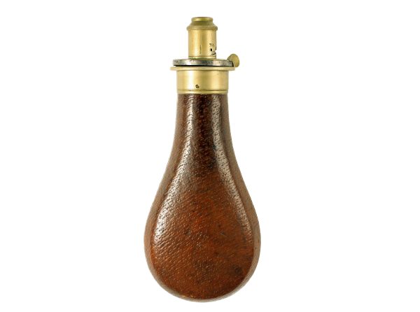 A Brown Leather Powder Flask