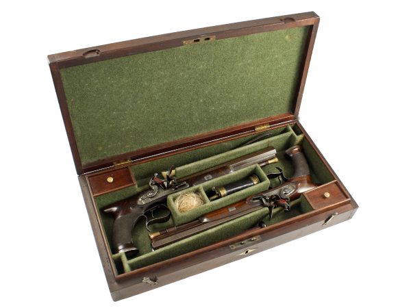A Cased Pair of Flintlock Duelling Pistols
