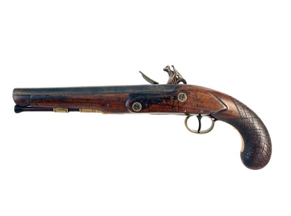 A Flintlock Officers Pistol by Bond of London - Image 3