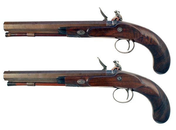 A Fine Pair of Flintlock Duelling Pistols by Wilson. - Image 3