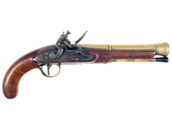 A Flintlock Blunderbuss Pistol by Stanton of Oswestry.