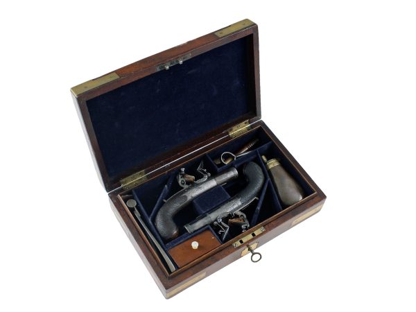 A Cased Pair of Pocket Pistols by Beckwith