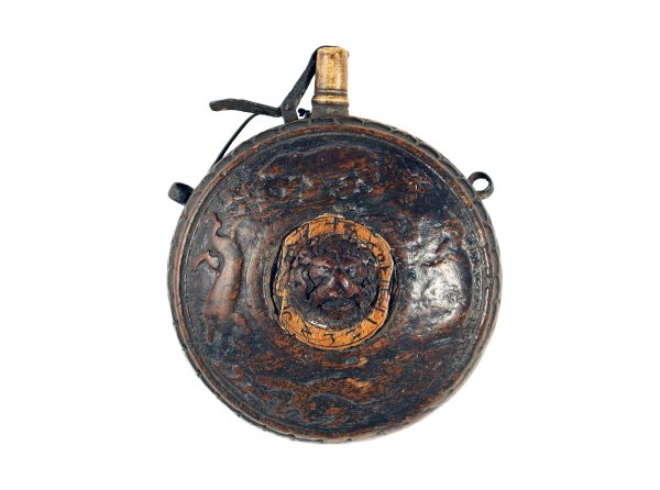 A German Fruitwood Flask, Circa 1670.