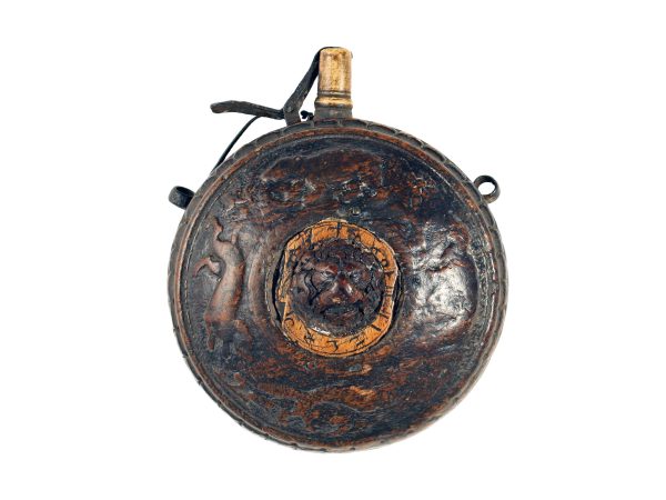 A German Fruitwood Flask, Circa 1670.