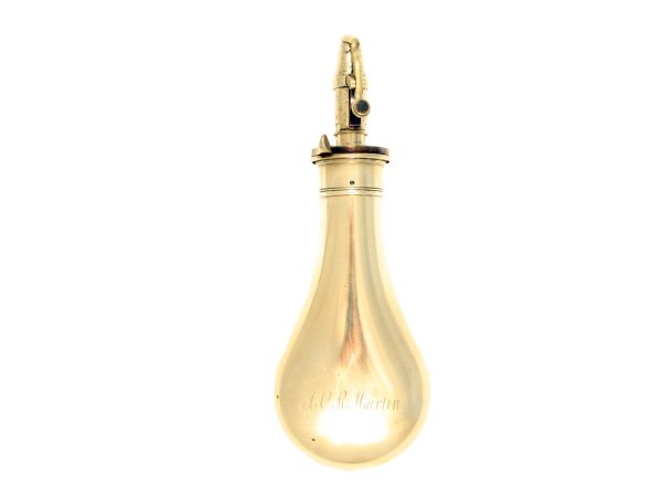 A Scarce White Metal Marsh Flask
