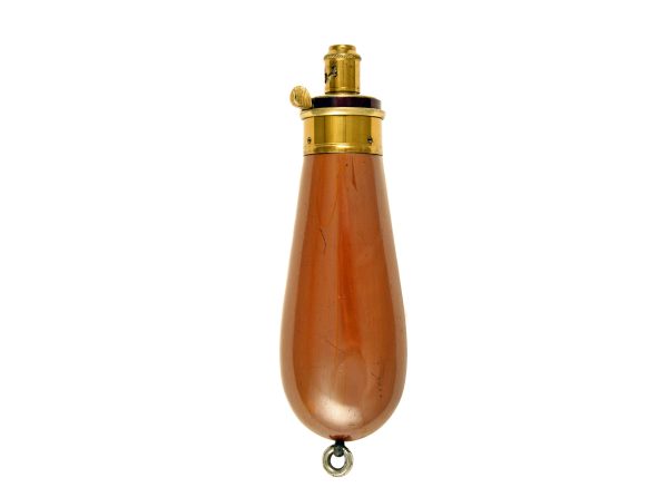 A Superb Powder Flask for a Cased Revolver.