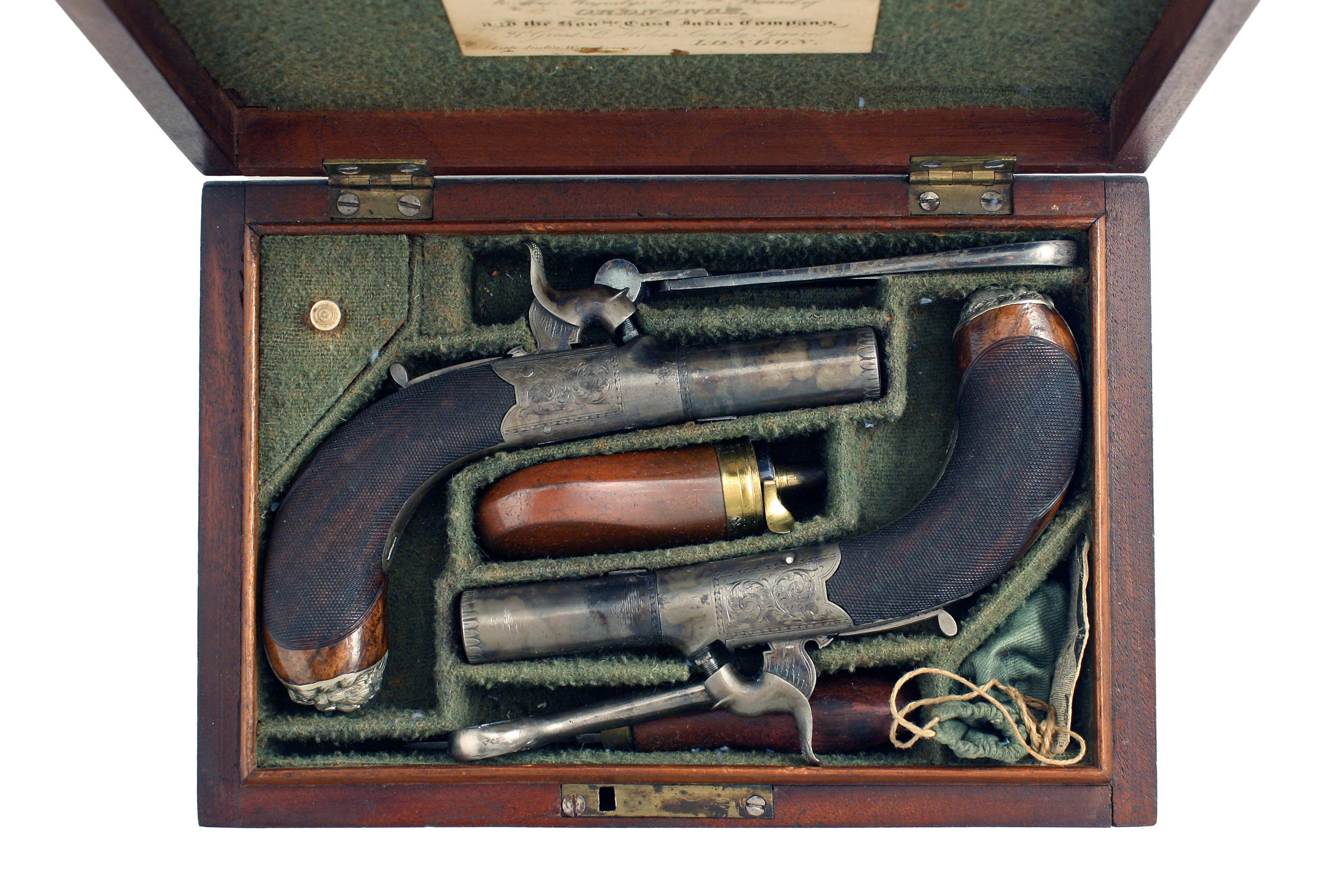 A Superb Cased Pair of Percussion Pocket Pistols. - Image 2