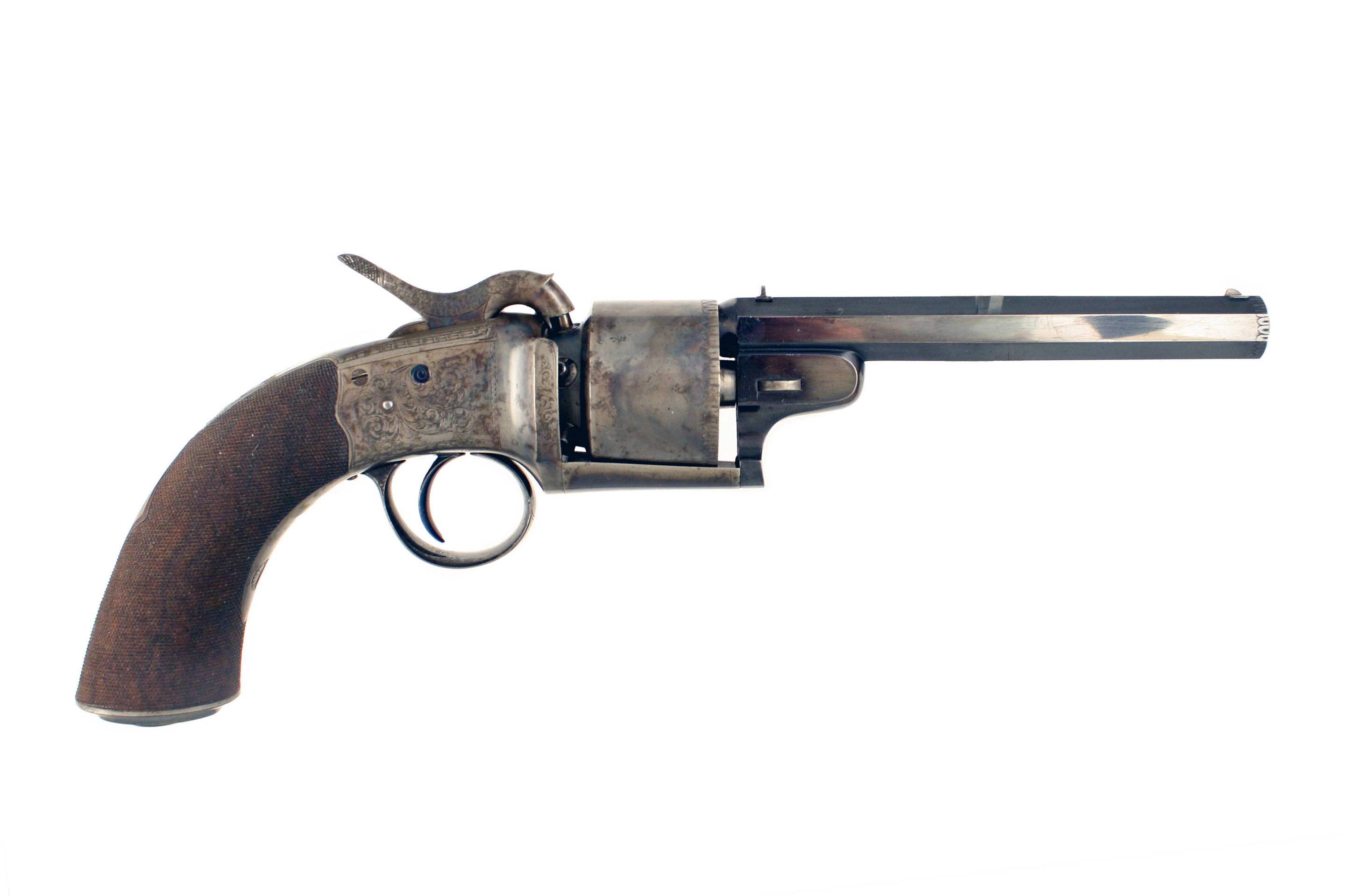 A Fine Cased Transitional Revolver by Gibbs of Bristol. - Image 5