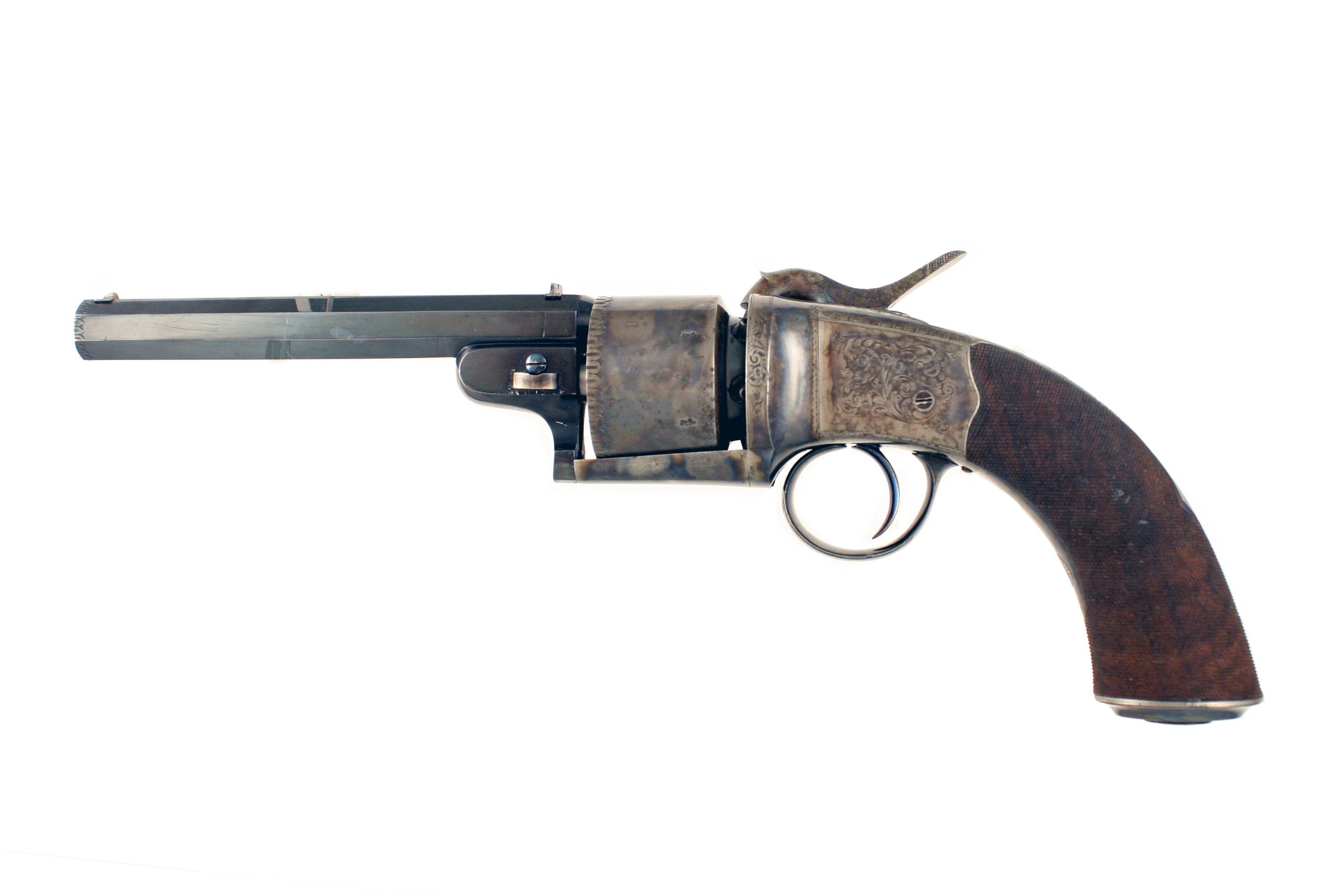 A Fine Cased Transitional Revolver by Gibbs of Bristol. - Image 4
