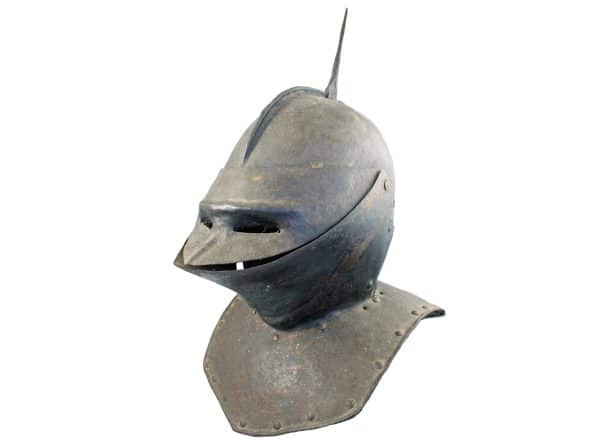 An English Funerary Helmet Adapted from A Lobster Pot, 17th Century. - Image 3