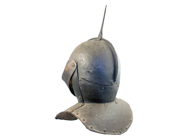 An English Funerary Helmet Adapted from A Lobster Pot, 17th Century. - Image 6