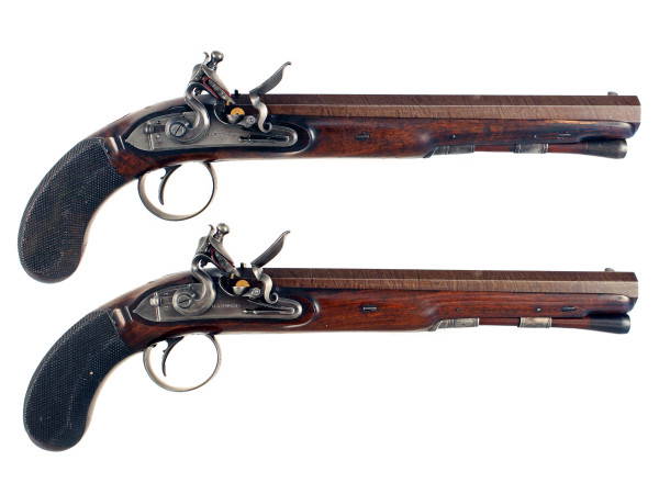 An Early Pair of John Manton Duelling Pistols