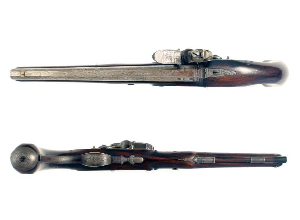 A 40 Bore Flintlock Duelling Pistol by Wogdon of London. - Image 2