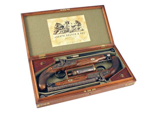A Pair of 16-Bore Percussion Officers Pistols