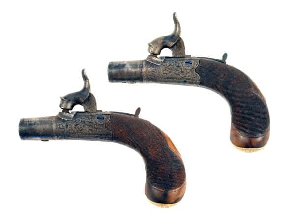 A Stunning Cased Pair of Percussion Pistols - Image 4