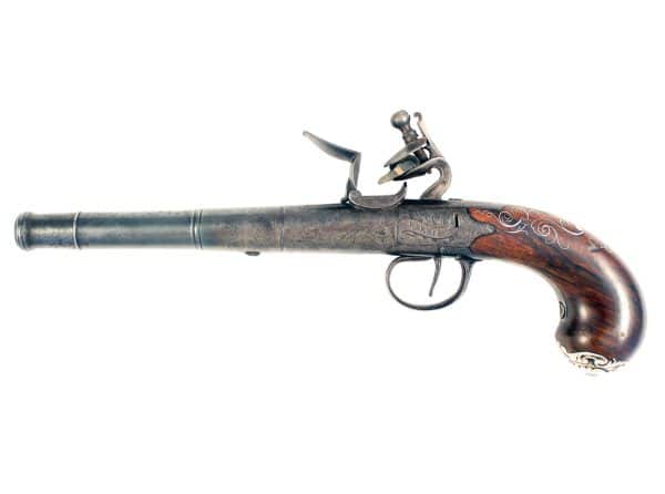 A Flintlock Box-Lock Pistol by Harris. - Image 2